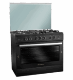 بوتاجاز غاز بريميم، 5 شعلة، 90×60 سم، أمان كامل، PRM6090EB-P2C-511-IDSF-EU-C - اسود