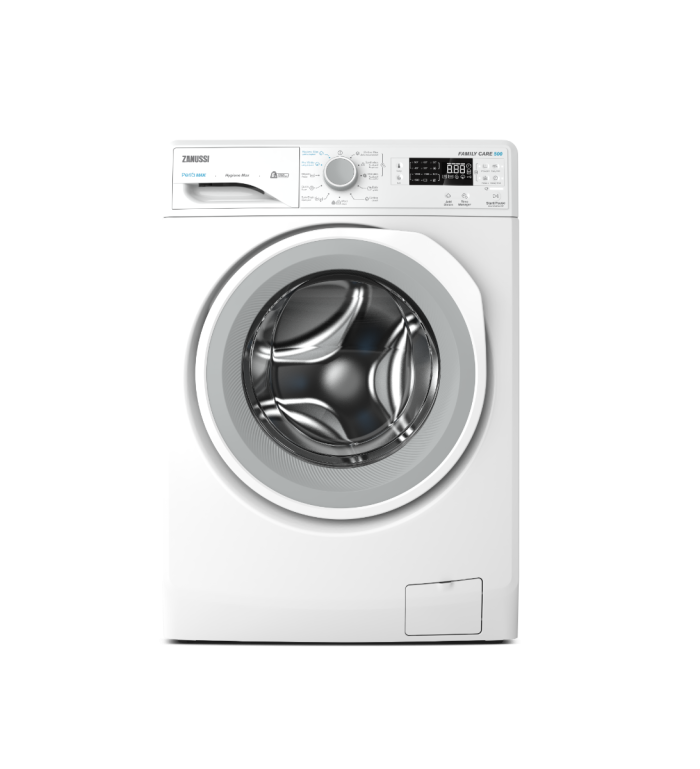 461_zwf6240wh5 غسالة زانوسي PERLAMAX اتوماتك 7 كيلو تحميل امامى ابيض باب رمادي بإطار ابيض - الصورة 1