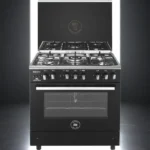 بوتاجاز غاز ماكس 11 يونيون اير، 5 شعلة، 60×80 سم، نصف أمان، C68SS-GC-447-FSO-M11-AL - اسود فضي