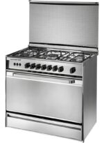 بوتجاز يونيفرسال 5شعلة ستانلس كامل بمروحة للفرن 2مفتاح للفرن والشواية نيو كلاسيك