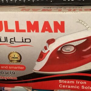 مكواة بخار Bullman مزودة بقاعدة من السيراميك لسهولة الانزلاق على الملابس.